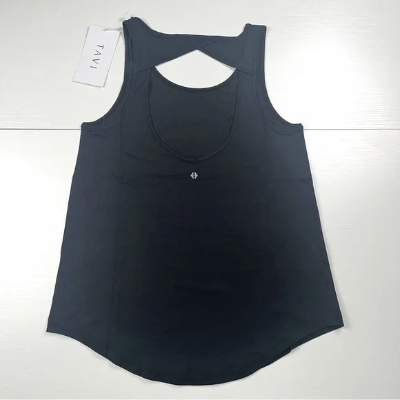 Tavi Active Sold @Neiman Marcus Ebony Tempo Tank XS Classic Silhouette &Cut Outs - Picture 5 of 8